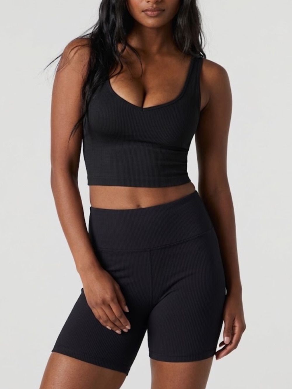 Urban Planet Active Push Up Cropped Bra Tank Size Small Black